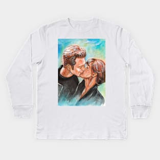 Luke Perry & Shannen Doherty Kids Long Sleeve T-Shirt